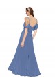 Windsor Blau A-Linien Off-Schulter Chiffon Lange Brautjungfernkleider Lieferanten