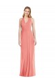 Wüstenrose Trompete Neckholder V-Ausschnitt Chiffon Lange Formale Brautjungfernkleider / Abendkleider Lieferanten